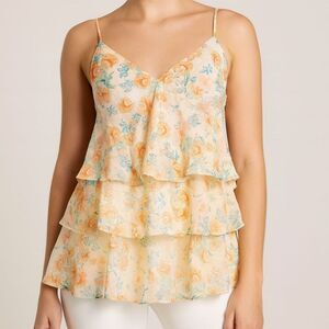 River Island Ruffle Tiered Blouse Size 6